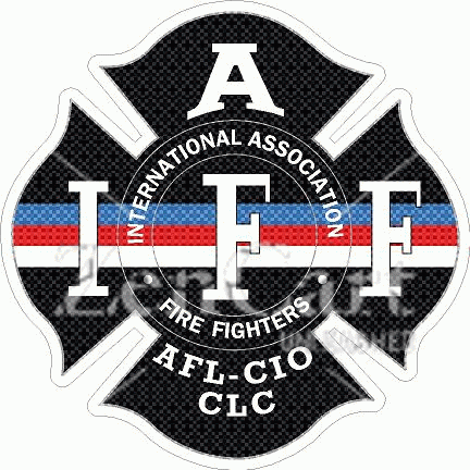 IAFF Thin Blue Red White Line Decal