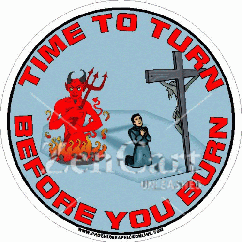 Good vs Evil Time To Turn Before You Burn Decal