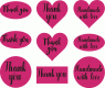Thank you/Handmade stickers by the sheet (Assorted shapes)