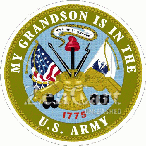 My Grandson Is in The U.S. Army Decal