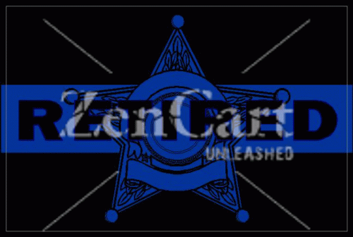 Thin Blue Line 5 Star Badge RETIRED Decal