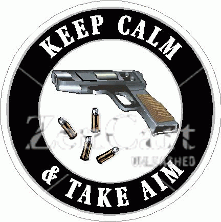 Keep Calm & Take Aim Decal