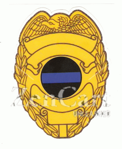 Police Blue Line Decal