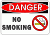 Danger No Smoking Decal