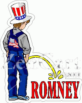 Pee on Romney Political Expression Decal