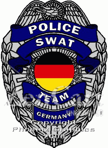 Police SWAT Team German Badge Decal