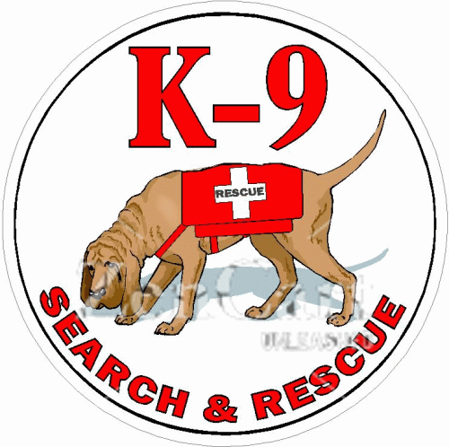 K-9 SAR Search & Rescue Decal