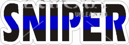Thin Blue line Sniper Decal