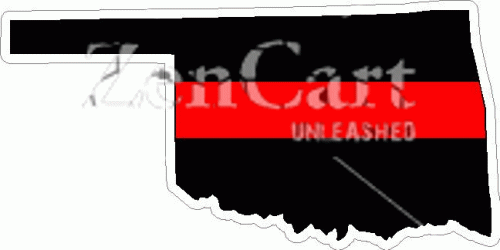 State of Oklahoma Thin Red Line Decal