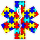 EMS Autism Support Star of Life Decal