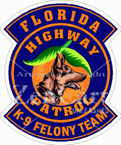 Florida Highway Patrol K-9 Felony Team Decal