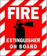 Fire Extinguisher On Board Decal