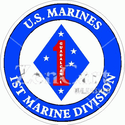 US Marines 1st Marine Division Decal