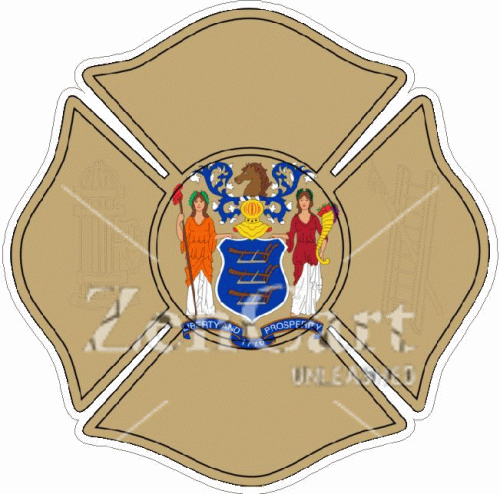 State Of New Jersey Maltese Cross Decal