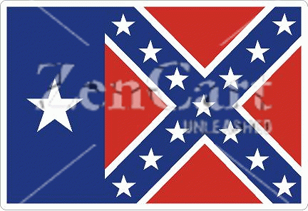 Texas Confederate Flag Decal