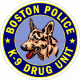 Boston Police K-9 Drug Unit Decal