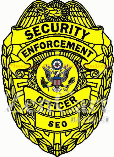 Security Enforcement Officer Yellow Badge Decal