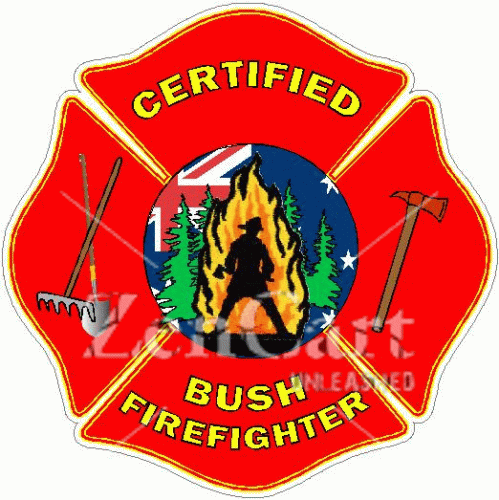 Certified Bush Firefighter w/ Australian Flag Decal