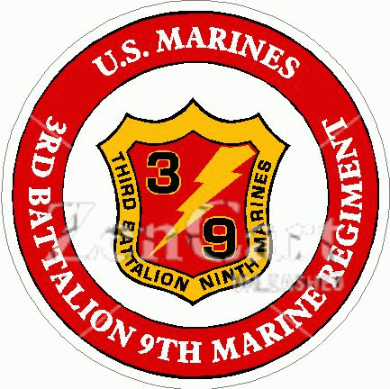 US Marines 3rd Battalion 9th Marine Regiment Decal