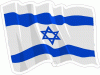 Israel Flag Waving Decal