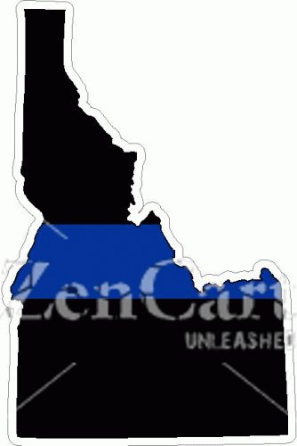 State of Idaho Thin Blue Line Decal