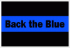Thin Blue Line Back The Blue Decal Black Text