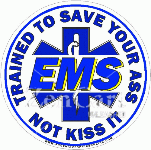 EMS Trained To Save Decal