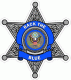 Back The Blue Sheriff 6 Point Star Decal