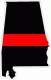State of Alabama Thin Red Line Decal