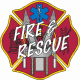 Fire & Rescue Decal w/ Maltese Cross & Jaws