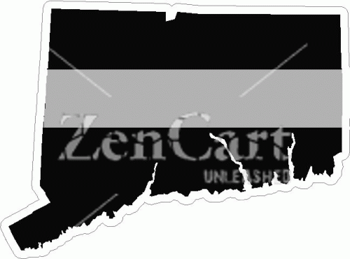 Connecticut Thin Silver Line Decal
