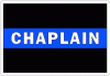 Thin Blue Line Chaplain White Text Decal