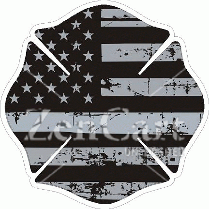 Maltese Cross Distressed Subdued Flag Decal