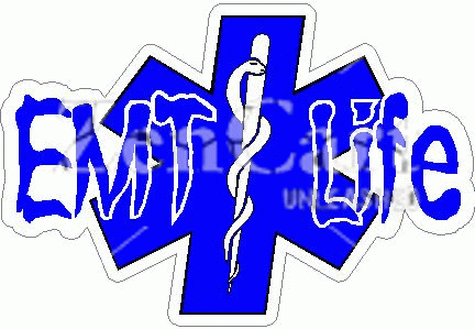 EMT Life Star Of Life Decal