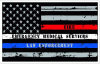 Red White Blue Line Distressed Flag Decal