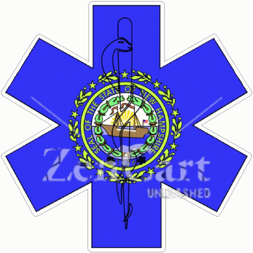State Of New Hampshire Star Of Life Decal