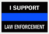 Thin Blue Line I Support Law Enforcement Decal