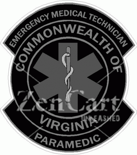 Subdued Virginia Paramedic Decal