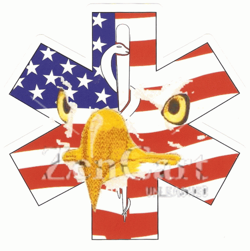 American Star of Life Decal