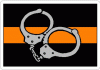 Orange Line Hand Cuffs Fugitive Recovery Decal
