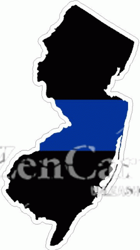 State of New Jersey Thin Blue Line Decal