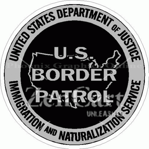 U.S. Border Patrol Black & Gray Decal