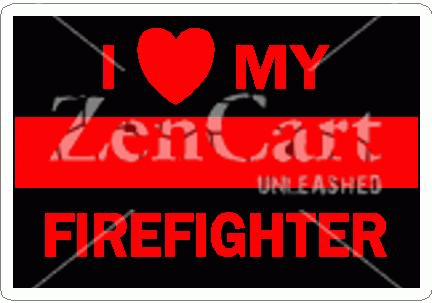 Thin Red Line I Love My Firefighter Decal