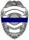 Thin Blue Line Badge Decal