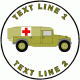 Army First Aide Medical Decal