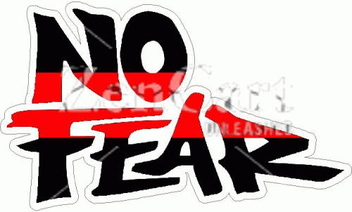 Thin Red Line No Fear Decal