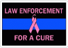 Thin Blue Line Law Enforcement For A Cure Decal