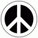 Peace Symbol Black & White Decal