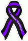 Alzheimers Awareness Black / Purple Ribbon Decal