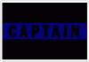 Thin Blue Line Captain Decal